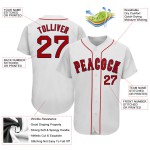 Maillot de baseball personnalisé authentique rouge-bleu marine blanc Maillot de baseball personnalisé authentique rouge-bleu marine blanc