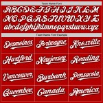 Maillot de baseball personnalisé authentique rouge blanc-noir Maillot de baseball personnalisé authentique rouge blanc-noir