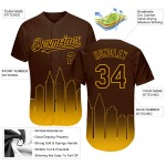 Maillot doré Fashion Diego personnalisé 3D authentique Fade City Brown Baseball Edition San Maillot doré Fashion Diego personnalisé 3D authentique Fade City Brown Baseball Edition San