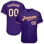 Maillot de baseball à rayures noires authentique, blanc, rouge et violet Maillot de baseball à rayures noires authentique, blanc, rouge et violet