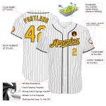 Maillot de baseball personnalisé à rayures noires et blanches Maillot de baseball personnalisé à rayures noires et blanches