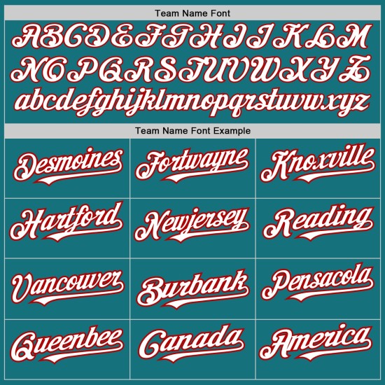 Maillot de baseball personnalisé bleu sarcelle authentique, manches raglan blanches et rouges Maillot de baseball personnalisé bleu sarcelle authentique, manches raglan blanches et rouges