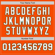 Maillot de baseball authentique orange, blanc et vert, ton personnalisé