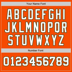 Maillot de baseball authentique orange, blanc et vert, ton personnalisé