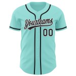 Maillot de baseball bleu authentique noir et blanc personnalisé Maillot de baseball bleu authentique noir et blanc personnalisé