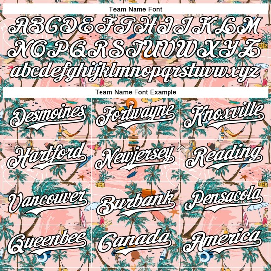 Maillot de surf authentique personnalisé 3D Tropical Tree Beach blanc-noir rose palmier Baseball Hawaii Medium Maillot de surf authentique personnalisé 3D Tropical Tree Beach blanc-noir rose palmier Baseball Hawaii Medium