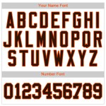 Maillot de baseball marron-orange blanc authentique à rayures personnalisées marron Maillot de baseball marron-orange blanc authentique à rayures personnalisées marron
