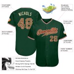 Maillot de baseball personnalisé authentique camouflage rouge vert Maillot de baseball personnalisé authentique camouflage rouge vert