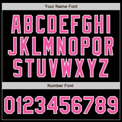 Maillot de baseball noir fendu, rose et violet, personnalisé et authentique