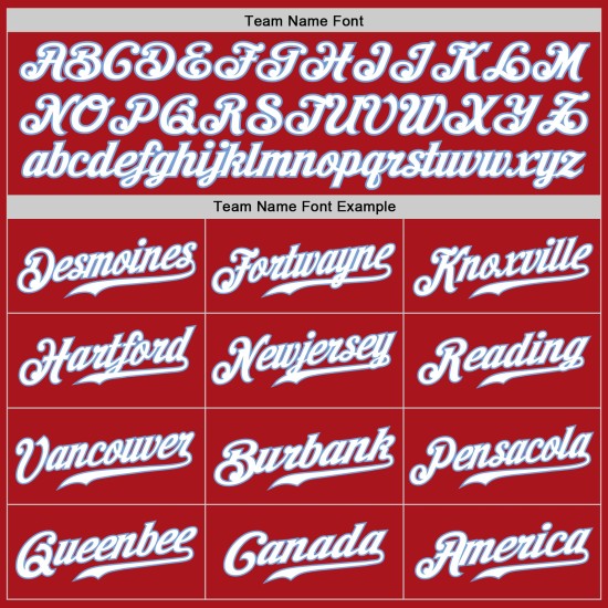 Maillot de baseball personnalisé bleu authentique blanc-rouge clair Maillot de baseball personnalisé bleu authentique blanc-rouge clair