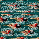 Maillot Hotrod avec motif vert baseball minuit motif personnalisé boule bowling authentique 3D flamme blanche Maillot Hotrod avec motif vert baseball minuit motif personnalisé boule bowling authentique 3D flamme blanche