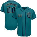 Maillot de baseball authentique bleu sarcelle, doré, bleu marine, ancien modèle personnalisé Maillot de baseball authentique bleu sarcelle, doré, bleu marine, ancien modèle personnalisé