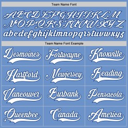 Maillot de baseball authentique léger et personnalisé, blanc et bleu roi