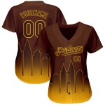 Maillot doré Fashion Diego personnalisé 3D authentique Fade City Brown Baseball Edition San Maillot doré Fashion Diego personnalisé 3D authentique Fade City Brown Baseball Edition San