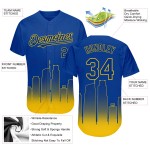 Maillot de baseball personnalisé 3D authentique des Los Angeles, édition jaune délavée, Royal City