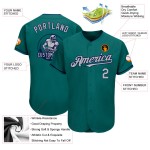 Maillot de baseball bleu sarcelle personnalisé authentique gris-bleu marine Maillot de baseball bleu sarcelle personnalisé authentique gris-bleu marine