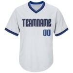 Maillot de baseball côtelé bleu marine, authentique et personnalisé, blanc rétro Maillot de baseball côtelé bleu marine, authentique et personnalisé, blanc rétro