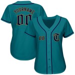 Maillot de baseball authentique bleu sarcelle, doré, bleu marine, ancien modèle personnalisé Maillot de baseball authentique bleu sarcelle, doré, bleu marine, ancien modèle personnalisé