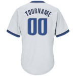 Maillot de baseball côtelé bleu marine, authentique et personnalisé, blanc rétro Maillot de baseball côtelé bleu marine, authentique et personnalisé, blanc rétro