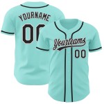 Maillot de baseball bleu authentique noir et blanc personnalisé Maillot de baseball bleu authentique noir et blanc personnalisé