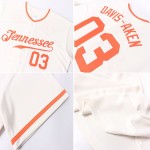 Maillot de baseball orange crème authentique personnalisé Maillot de baseball orange crème authentique personnalisé