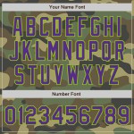 Maillot de baseball camouflage authentique Salute Custom To Purple-Neon Green Maillot de baseball camouflage authentique Salute Custom To Purple-Neon Green