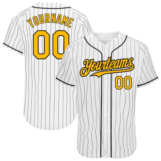 Maillot de baseball personnalisé à rayures noires et blanches Maillot de baseball personnalisé à rayures noires et blanches