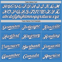 Maillot de baseball personnalisé bleu poudre délavé blanc-bleu marine authentique mode